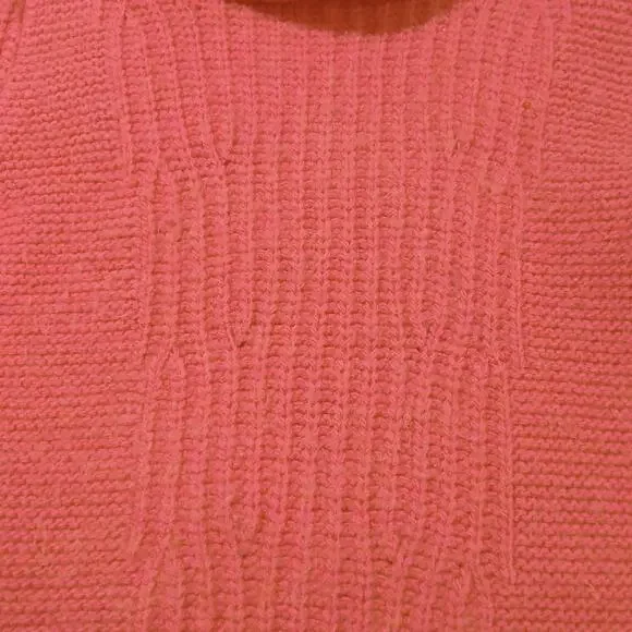Banana Republic Sweater Womens XL Pink Strawberry Turtleneck Wool Alpaca - Picture 4 of 9